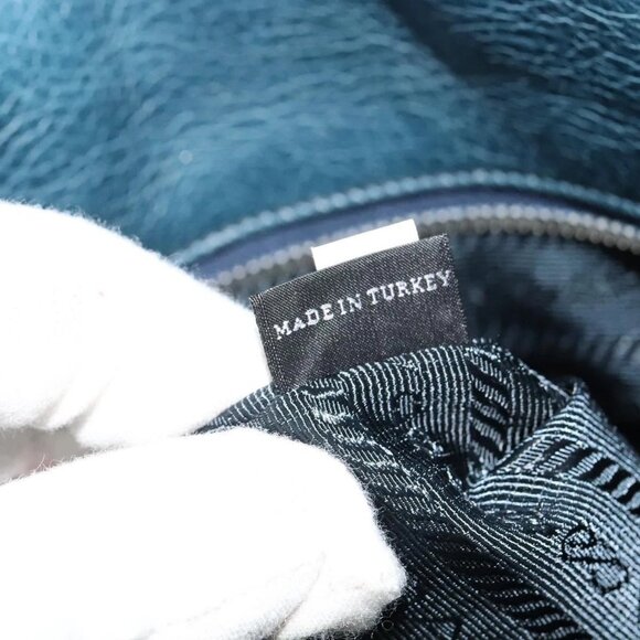 PRADA Hand Bag Nylon Leather Blue Silver Auth BA3485V - Picture 12 of 16